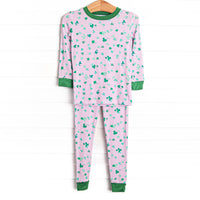 Cuddly Clovers Bamboo Pajama Set, Pink