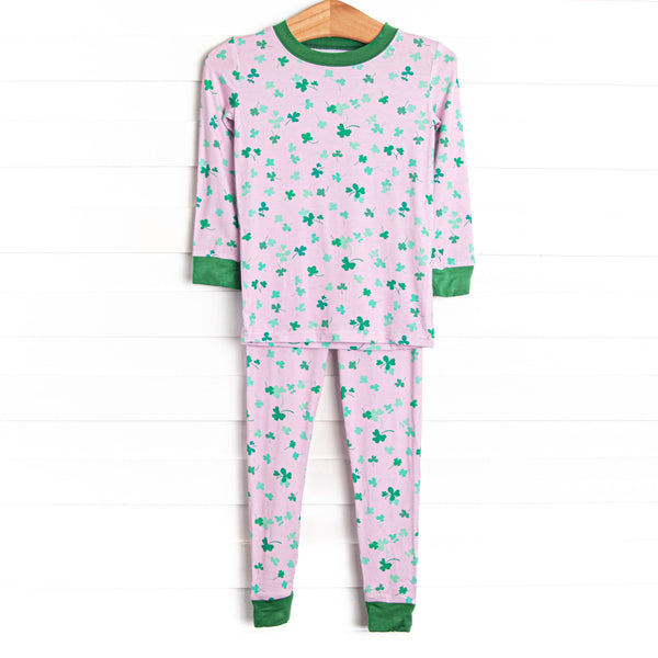 Cuddly Clovers Bamboo Pajama Set, Pink
