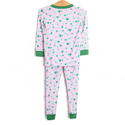 Cuddly Clovers Bamboo Pajama Set, Pink