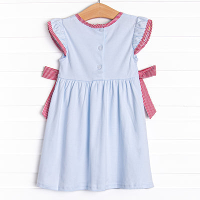 Popsicles and Patriotism Applique Dress, Blue