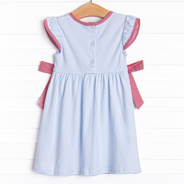 Popsicles and Patriotism Applique Dress, Blue