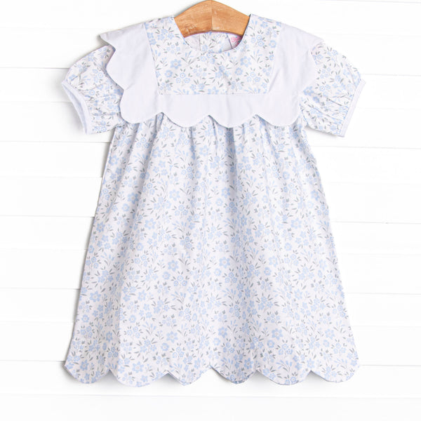 Portofino Petals Bib Dress, Blue