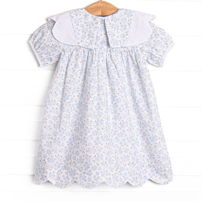 Portofino Petals Bib Dress, Blue
