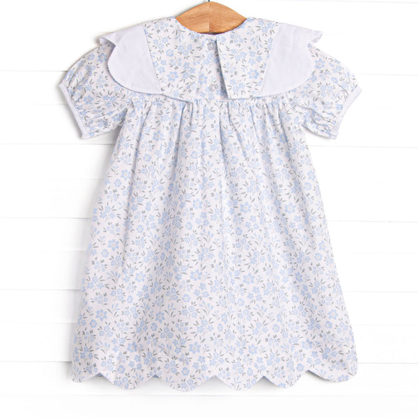 Portofino Petals Bib Dress, Blue