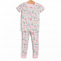 Petal Soft Slumber Bamboo Pajama Short Sleeve Set, Pink