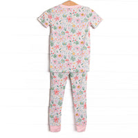 Petal Soft Slumber Bamboo Pajama Short Sleeve Set, Pink