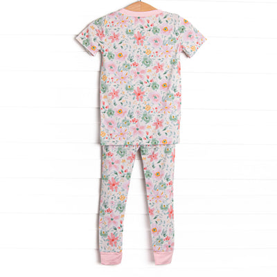 Petal Soft Slumber Bamboo Pajama Short Sleeve Set, Pink