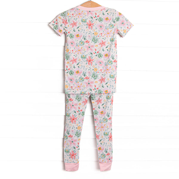 Petal Soft Slumber Bamboo Pajama Short Sleeve Set, Pink