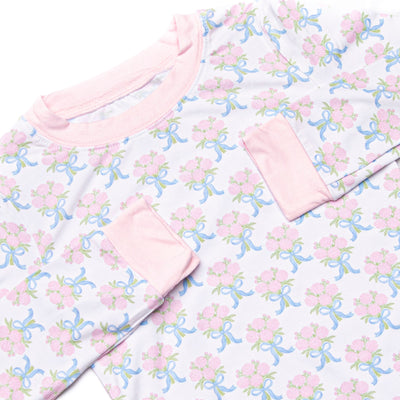 Wrapped in Roses Bamboo Pajama Set, Pink
