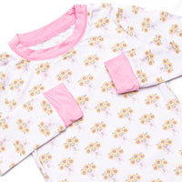 Here Comes the Sunflower Bamboo Pajama Set, Pink