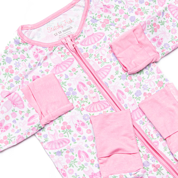 Ballroom Ballerinas Bamboo Zippy Pajama, Pink
