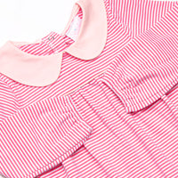 Karina Romper, Medium Pink Stripe