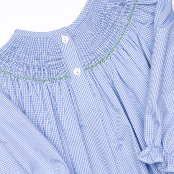 Day of Thanks Smocked Dress, Blue