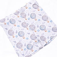 Festival Flyers Bamboo Pajama Short Set, Blue