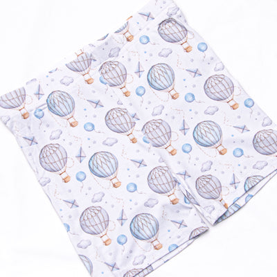 Festival Flyers Bamboo Pajama Short Set, Blue