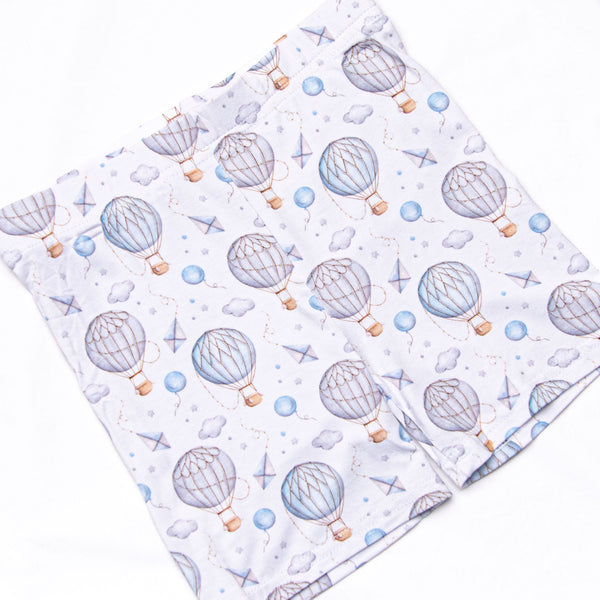 Festival Flyers Bamboo Pajama Short Set, Blue