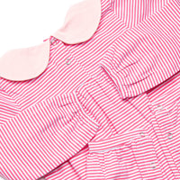 Karina Romper, Medium Pink Stripe