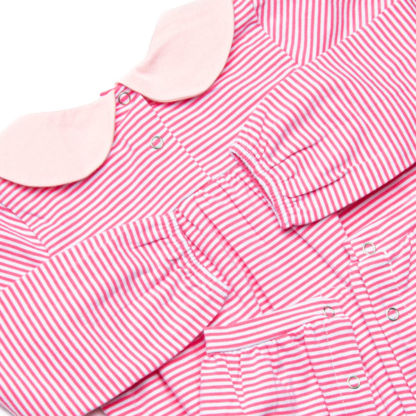 Karina Romper, Medium Pink Stripe