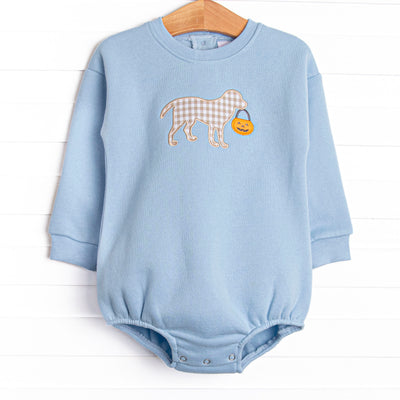 Halloween Puppy Applique Bubble, Blue