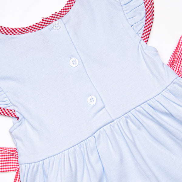 Popsicles and Patriotism Applique Dress, Blue