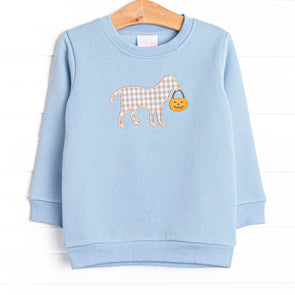Halloween Puppy Applique Sweatshirt, Blue