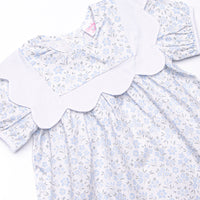 Portofino Petals Bib Dress, Blue