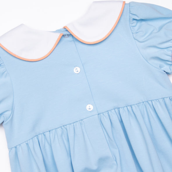 Spice and Everything Nice Embroidered Girl Bubble, Blue