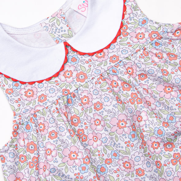 Fresh Market Florals Short Set, Red