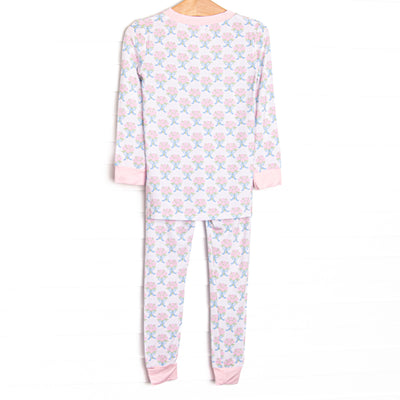 Wrapped in Roses Bamboo Pajama Set, Pink