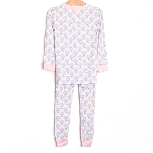 Wrapped in Roses Bamboo Pajama Set, Pink