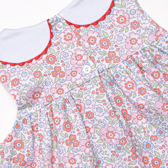 Fresh Market Florals Short Set, Red