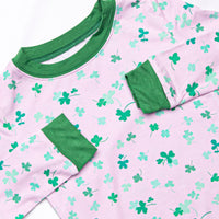 Cuddly Clovers Bamboo Pajama Set, Pink
