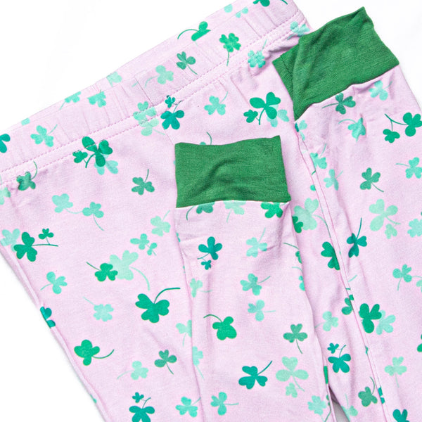 Cuddly Clovers Bamboo Pajama Set, Pink