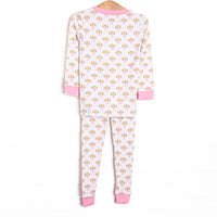 Here Comes the Sunflower Bamboo Pajama Set, Pink