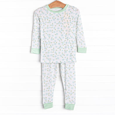 Berry Blue Bundles Bamboo Pajama Set, Green