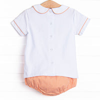 Little Ghosts Applique Diaper Set, Orange