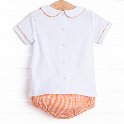 Little Ghosts Applique Diaper Set, Orange