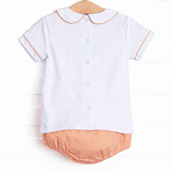 Little Ghosts Applique Diaper Set, Orange