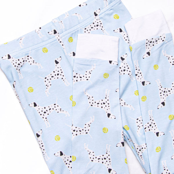 Dalmatian Daydream Bamboo Boy Pajama Set, Blue