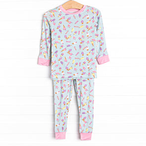 Beat the Heat Treat Bamboo Pajama Set, Blue