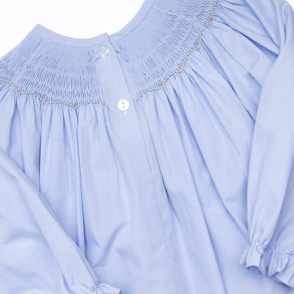 Pumpkin Patch Princess Smocked Bishop Dress, Blue