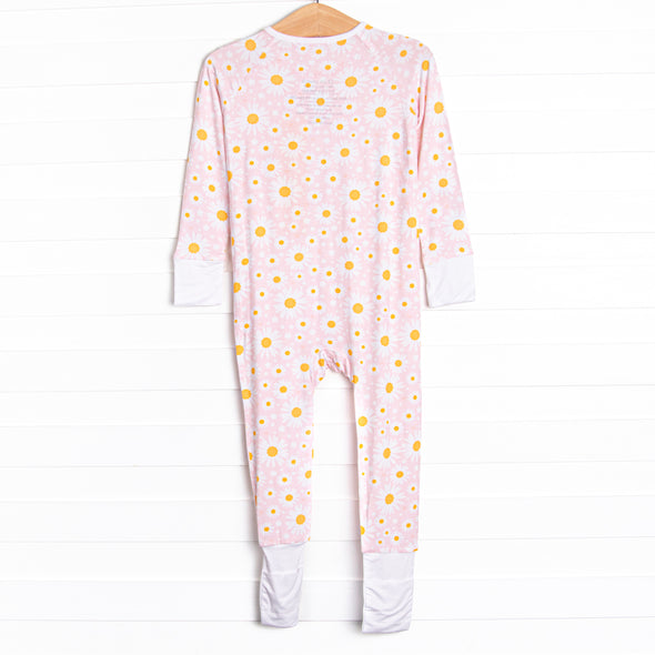 Dotted with Daisies Bamboo Zippy Pajama, Pink