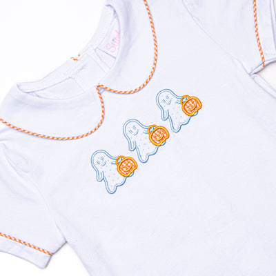 Little Ghosts Applique Diaper Set, Orange