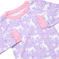 Mustang Meadows Bamboo Pajama Set, Purple