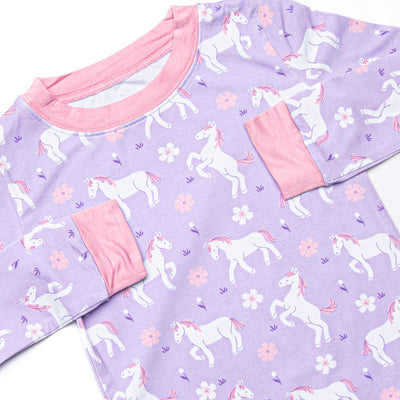 Mustang Meadows Bamboo Pajama Set, Purple