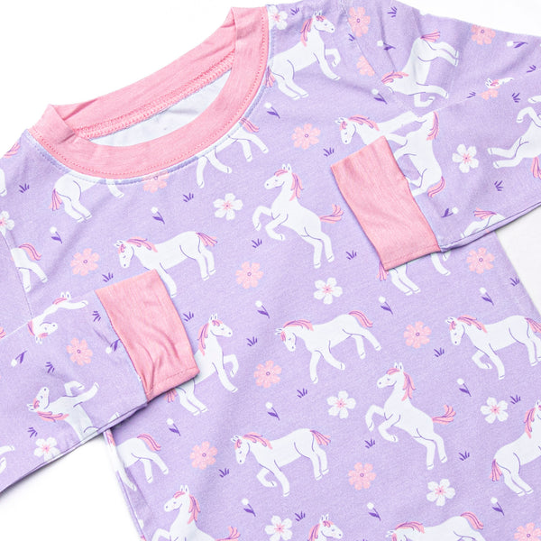 Mustang Meadows Bamboo Pajama Set, Purple
