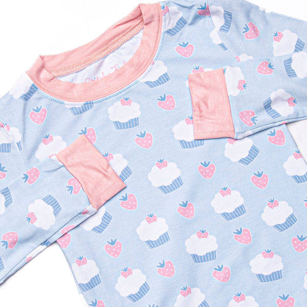Sleepy Shortcake Bamboo Pajama Set, Blue