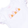 Little Ghosts Applique Ruffle Top, White