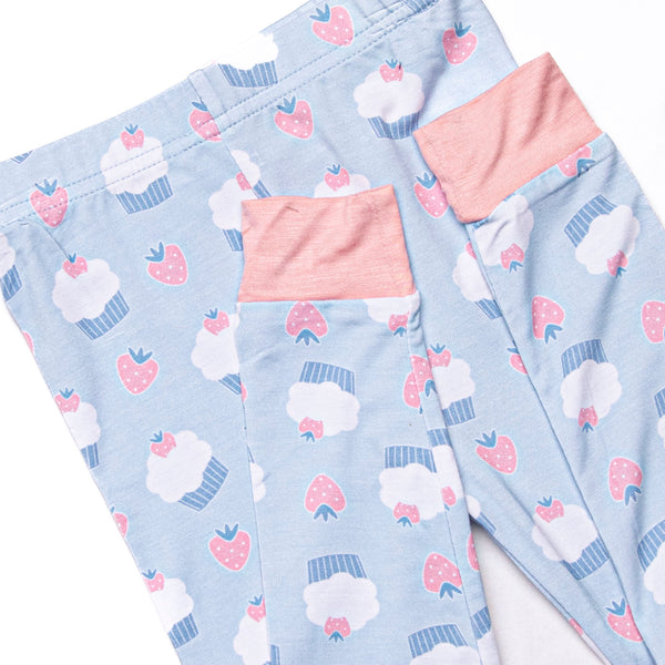 Sleepy Shortcake Bamboo Pajama Set, Blue