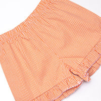 Little Ghosts Applique Ruffle Short Set, Orange